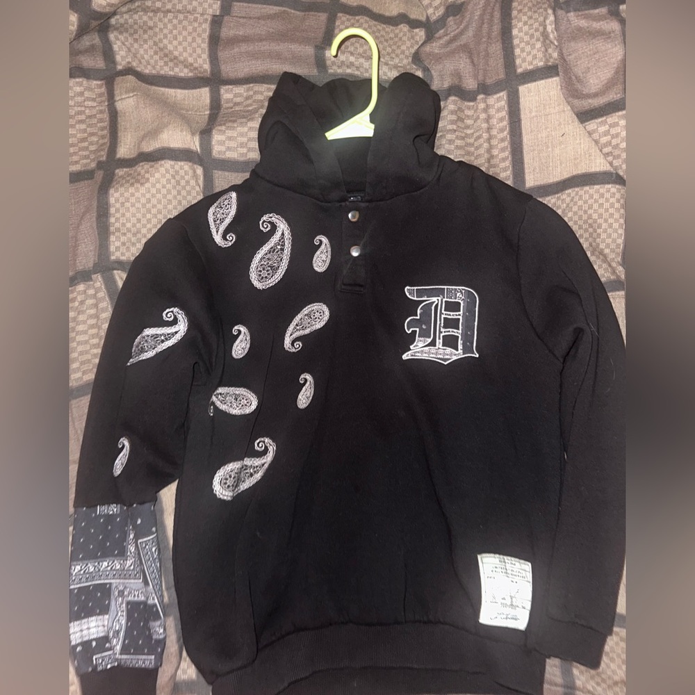 Black Paisley Hoodie